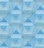 Blue Textured Geometric Pyramids Wall Paper