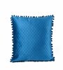 Blue Textured Velvet 16 x 16 Inches Cushion Covers (Set of 5)
