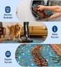 Blue Tiger Multicolor Printed Polyester 3 X 5 Feet Machine Made Carpet