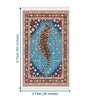 Blue Tiger Multicolor Printed Polyester 3 X 5 Feet Machine Made Carpet