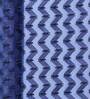 Blue Solid Tissue 7 Ft Sheer Eyelet Door Curtains (Set of 2)