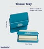 Blue Premium MDF Tissue Tray with Mandala Art
