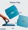 Blue Premium MDF Tissue Tray with Mandala Art