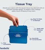 Blue Premium MDF Tissue Tray with Mandala Art