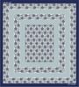 Blue Traditional 120 TC 100% Cotton Queen Bedsheet With 2 Pillow Covers