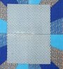 Blue Traditional 120 TC 100% Cotton Queen Bedsheet With 2 Pillow Covers