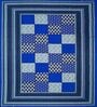 Blue Traditional 120 TC 100% Cotton Queen Bedsheet With 2 Pillow Covers