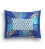 Blue Traditional 120 TC 100% Cotton Queen Bedsheet With 2 Pillow Covers