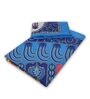 Blue Traditional 120 TC 100% Cotton Queen Bedsheet With 2 Pillow Covers
