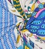 Blue Traditional 120 TC Cotton Queen Sized Bedsheet with 2 Pillow Cover