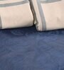 Blue Floral 144 TC 100% Cotton Queen Sized Bed Sheets with 2 Pillow Covers