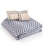 Blue Geometric 144 TC 100% Cotton Queen Sized Bed Sheets with 2 Pillow Covers