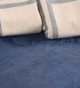 Blue Floral 144 TC 100% Cotton King Sized Bed Sheets with 2 Pillow Covers