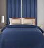 Blue Geometric 144 TC 100% Cotton King Sized Bed Sheets with 2 Pillow Covers
