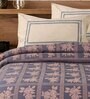 Blue Floral 144 TC 100% Cotton King Sized Bed Sheets with 2 Pillow Covers