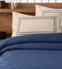 Blue Floral 144 TC 100% Cotton King Sized Bed Sheets with 2 Pillow Covers