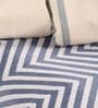 Blue Geometric 144 TC 100% Cotton King Sized Bed Sheets with 2 Pillow Covers