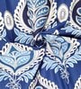 Blue Traditional 144 TC Cotton Double Bedsheet with 2 Pillow Covers