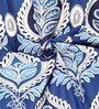 Blue Traditional 144 TC Cotton King Size Bedsheet With 2 Pillow Covers