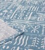 Blue Traditional 144 TC Cotton 1 King Bedsheet with 2 Pillow Cover