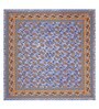 Blue Traditional 144 TC Cotton Double Queen Bedsheet With 2 Pillow Covers