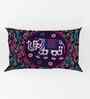 Blue Traditional 180 TC Cotton  King Sized Bedsheet with 2 Pillow Covers