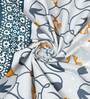 Blue Floral 180 TC Cotton Queen Sized Bed Sheets with 2 Pillow Covers