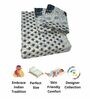 Blue Traditional 180 TC Cotton King Bedsheet with 2 Pillow Covers