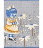Blue Traditional 180 TC Cotton Printed Bedsheet With Two Pillow Covers For Queen Bed (Doll Printed ,Blue ,153 GSM)
