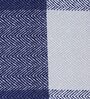 Blue Checkered 300 TC Cotton Blend Double King Sized Bedsheet With 2 Pillow Covers