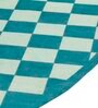 Blue Checkered Cotton 6 ft x 6 ft Hand Woven Picnic Mats