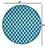 Blue Checkered Cotton 6 ft x 6 ft Hand Woven Picnic Mats