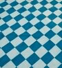 Blue Checkered Cotton 6 ft x 6 ft Hand Woven Picnic Mats