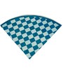 Blue Checkered Cotton 6 ft x 6 ft Hand Woven Picnic Mats