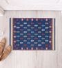 Blue Traditional Hand Woven 3 Ft X 2 Ft Dhurrie