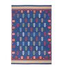Blue Traditional Hand Woven 5 Ft X 3 Ft  Dhurrie