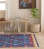Blue Traditional Hand Woven 5 Ft X 3 Ft  Dhurrie