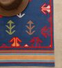 Blue Traditional Hand Woven 5 Ft X 3 Ft  Dhurrie
