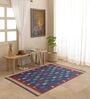 Blue Traditional Hand Woven 5 Ft X 3 Ft  Dhurrie