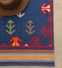 Blue Traditional Hand Woven 6 Ft X 4 Ft  Dhurrie