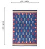 Blue Traditional Hand Woven 6 Ft X 4 Ft  Dhurrie