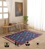 Blue Traditional Hand Woven 6 Ft X 4 Ft  Dhurrie