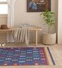 Blue Traditional Hand Woven 6 Ft X 4 Ft  Dhurrie