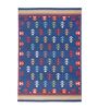 Blue Traditional Hand Woven 6 Ft X 4 Ft  Dhurrie