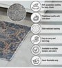 Blue Traditional Polyester 24x24 Inches Skid-Resistant Backing Prayer Mats (Pack of 1)