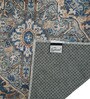 Blue Traditional Polyester 24x24 Inches Skid-Resistant Backing Prayer Mats (Pack of 1)