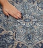 Blue Traditional Polyester 24x24 Inches Skid-Resistant Backing Prayer Mats (Pack of 1)