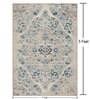 Blue Traditional Polyester 3 ft x 5 ft Machine made Carpet
