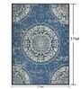 Blue Traditional Polyester 3 ft x 5 ft Machine made Carpet