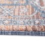 Blue Traditional Polyester 4 ft X 6 ft Machine Made Carpet